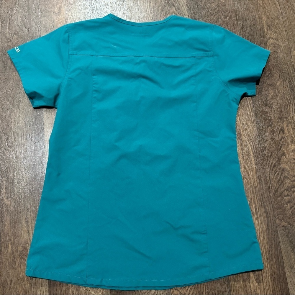 Carhartt Force Women's V-Neck Scrub Top Modern Fit Hunter Green Size Small - Picture 6 of 11